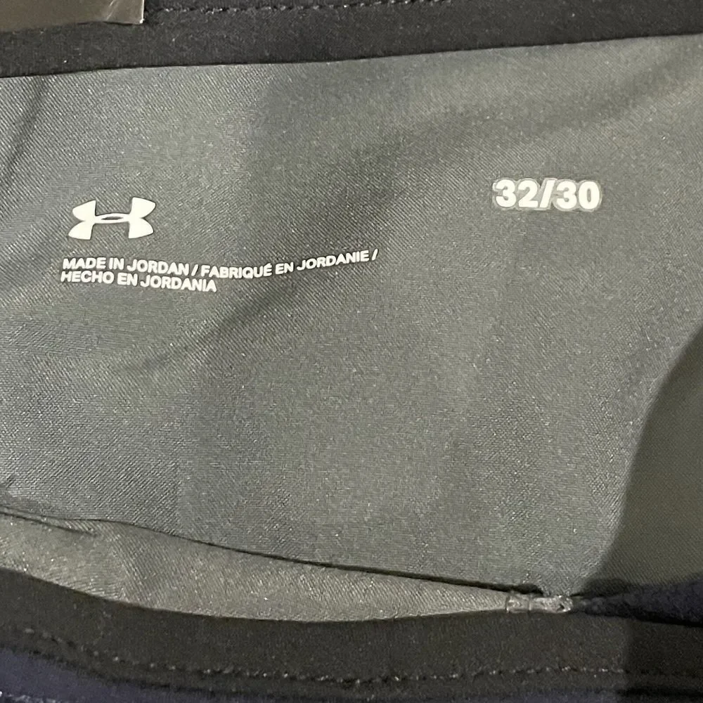 Under Armour Mens Tech Flat Front Performance Golf StraightPants Navy Blue 32x30